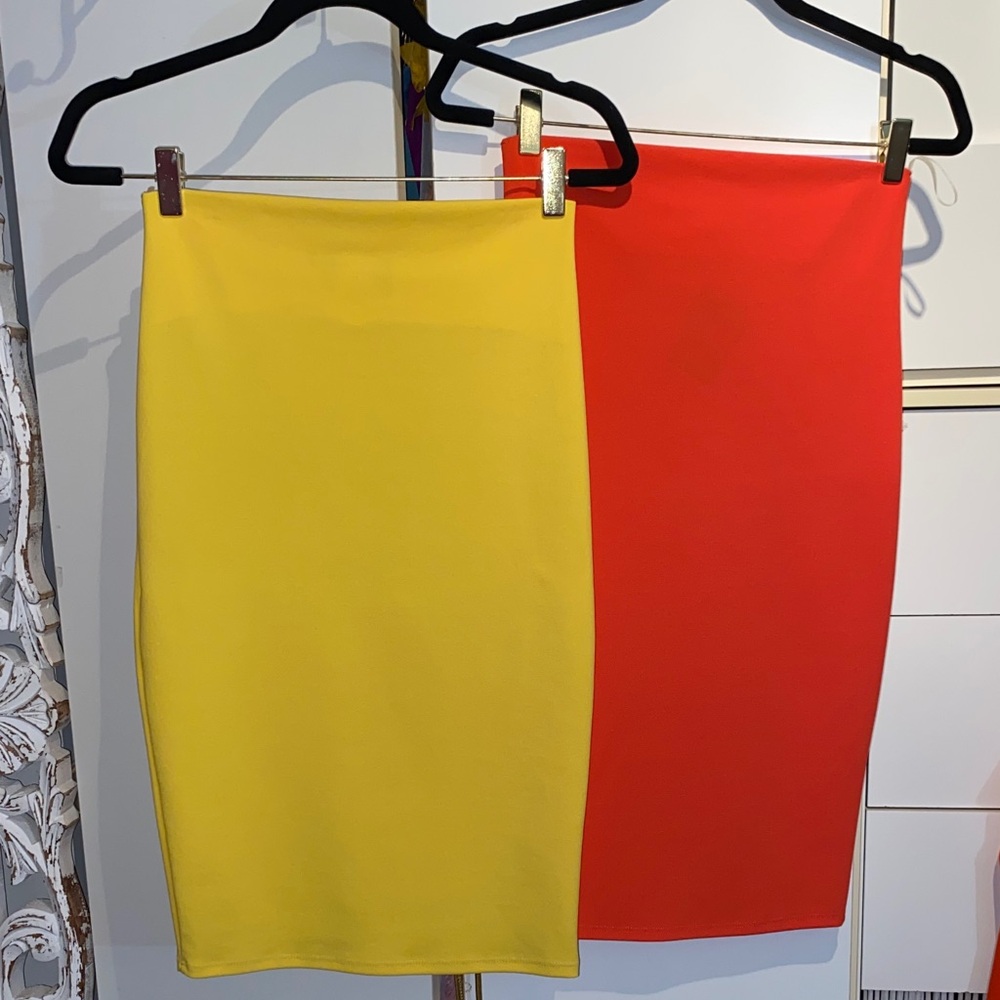 Vibrant Yellow and Orange Skirt Set NWT